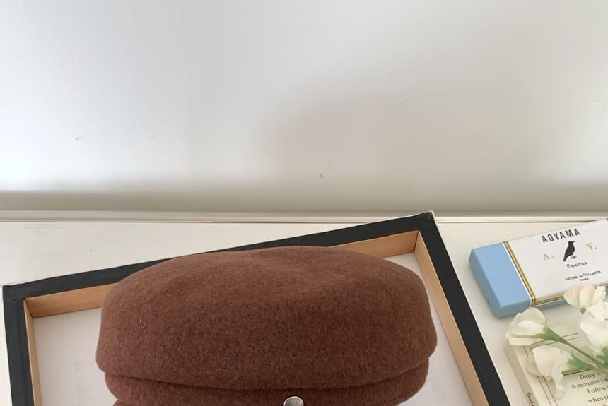 Buttoned Newsboy Cap