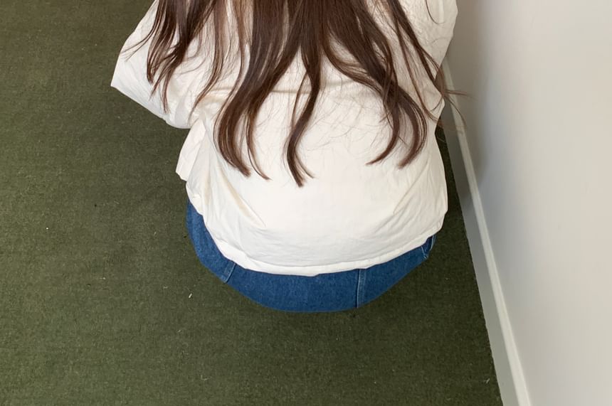 Lace-Up Knit Plain Applique Balaclava Ribbed