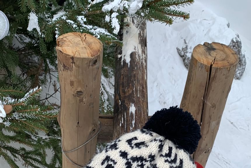 Patterned Beanie Pom