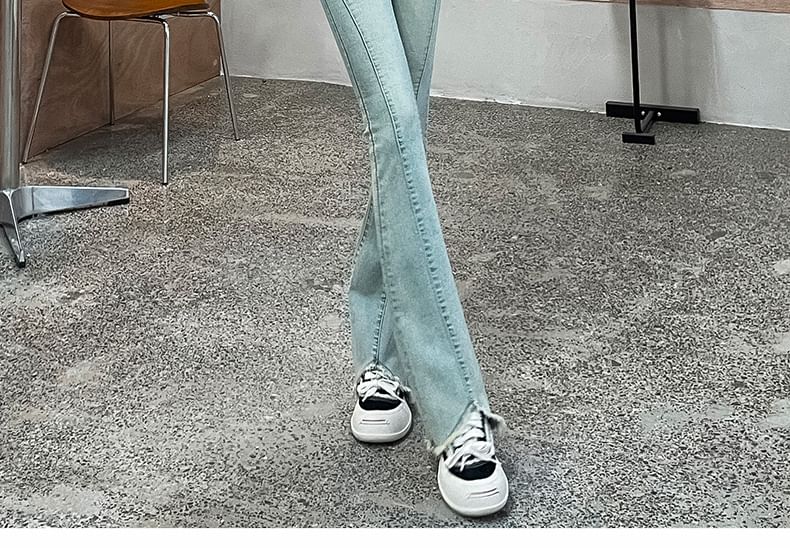 Fringed Waist Designs) High Jeans (Various Bootcut Washed