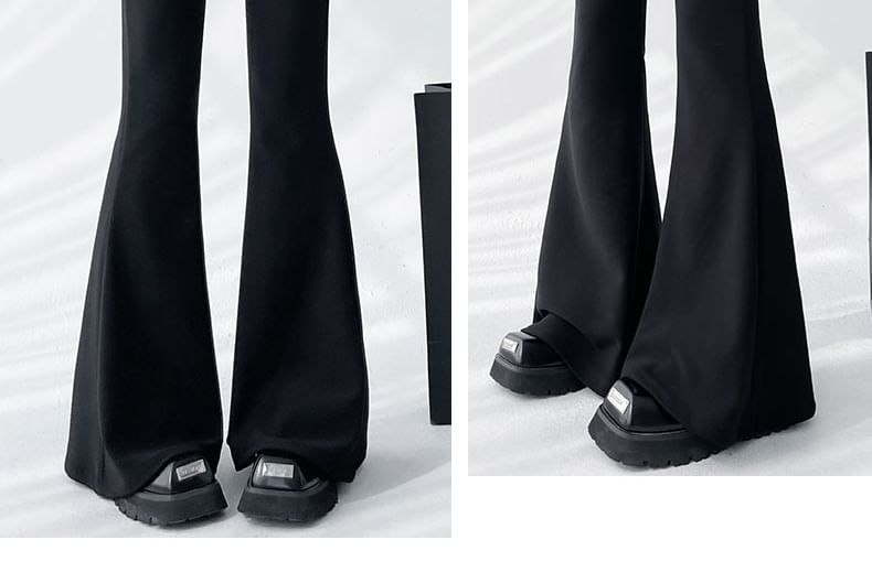 High Pants Waist Designs) Dress Flared (Various Plain