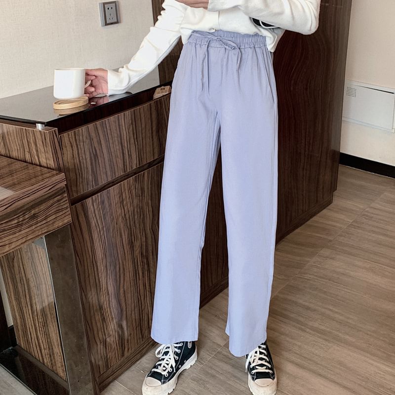 Cargo Wide Rise Plain High Pants Leg