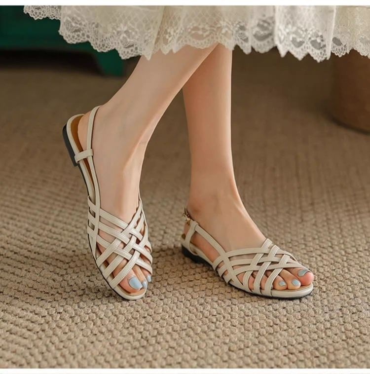 Cross Slingback Sandals Strap