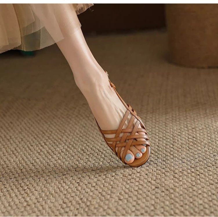 Cross Slingback Sandals Strap