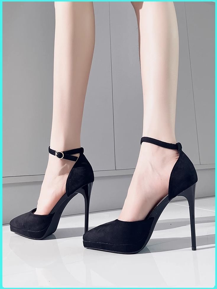 Pointy Stiletto Heel Sandals Platform