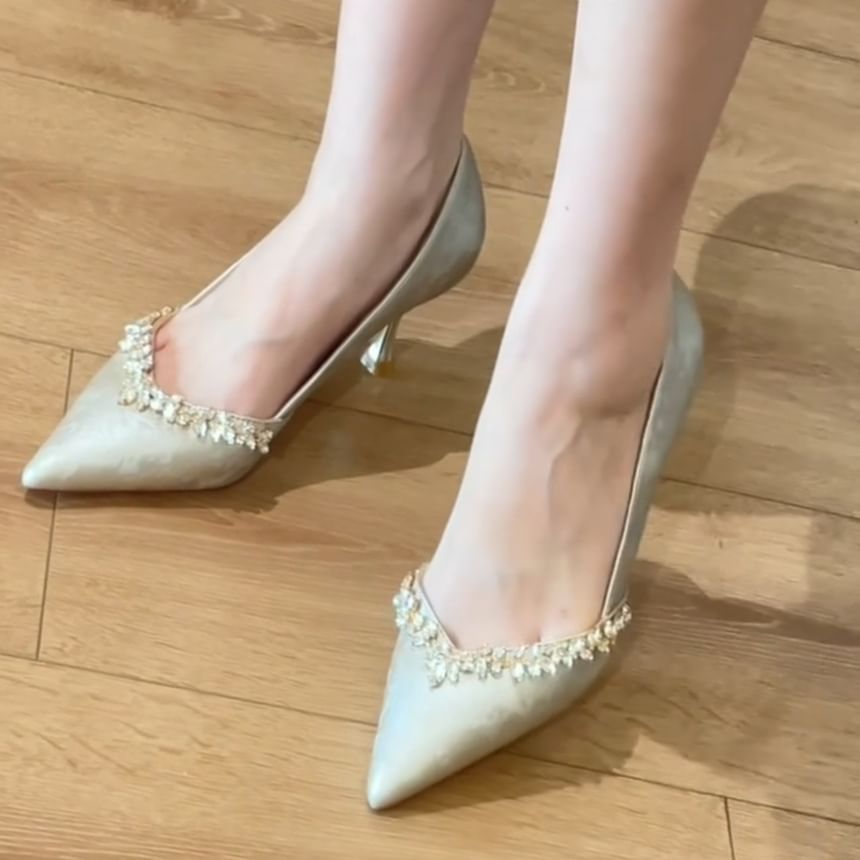 Pumps High Heel Rhinestone
