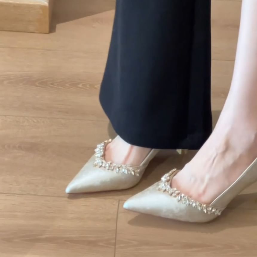 Pumps High Heel Rhinestone