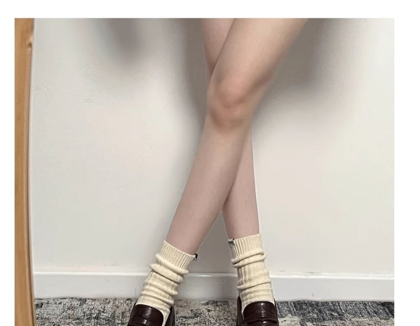 Block Faux Leather Loafers Heel