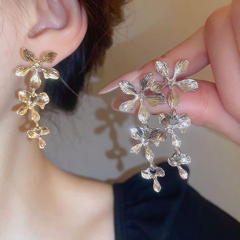 Flower Drop Alloy Earring