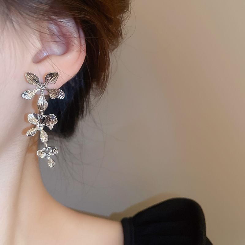 Flower Drop Alloy Earring