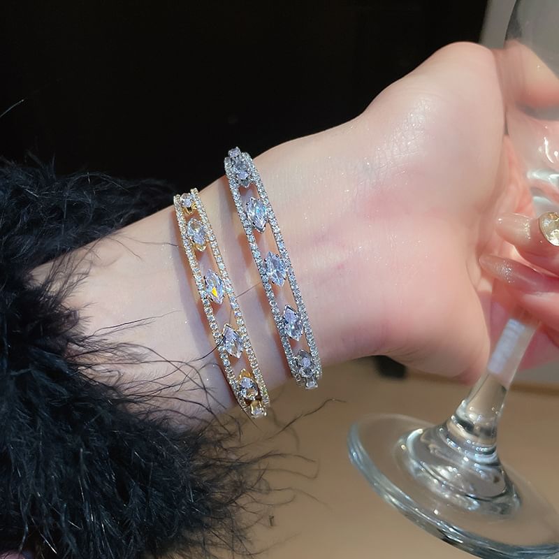 Open Bangle Rhinestone