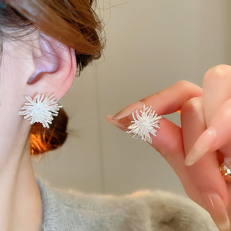 Earring CZ Flower Stud