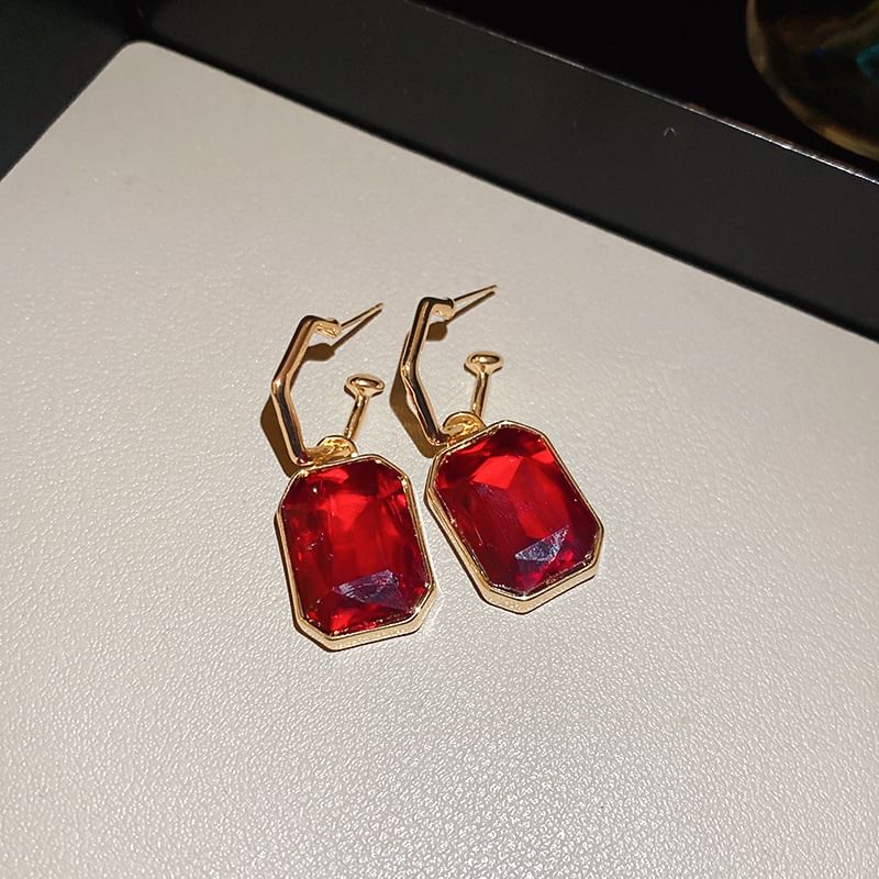 Hoop Necklace Earring / Pendant Drop Rhinestone