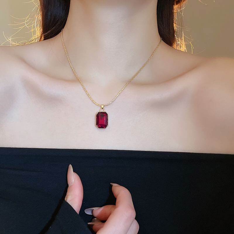 Hoop Necklace Earring / Pendant Drop Rhinestone