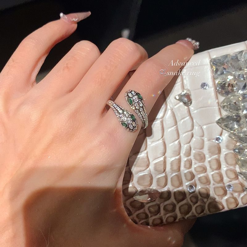 Ring Snake Rhinestone Open