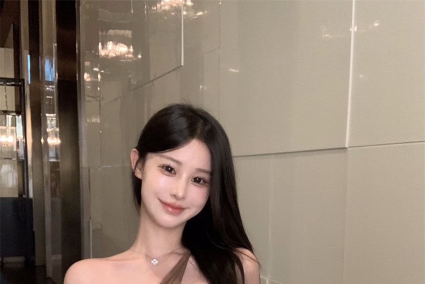 Cami Top One-Shoulder Plain Asymmetrical