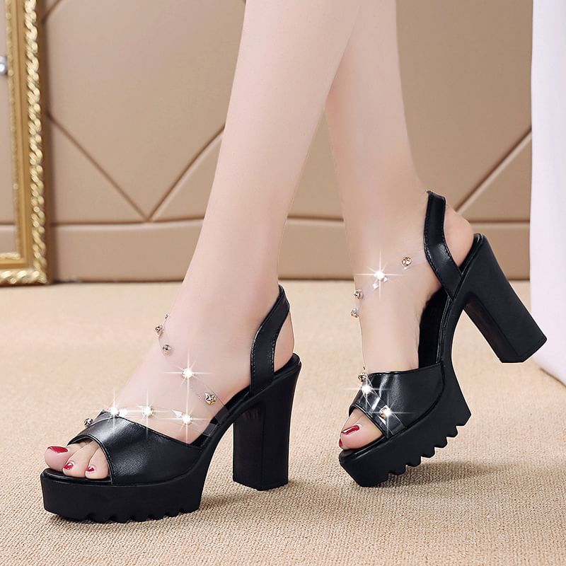 Sandals Heel Chunky Platform
