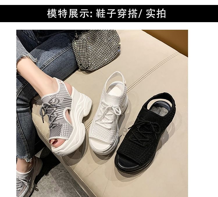 Sneakers Peep-Toe Cutout Platform