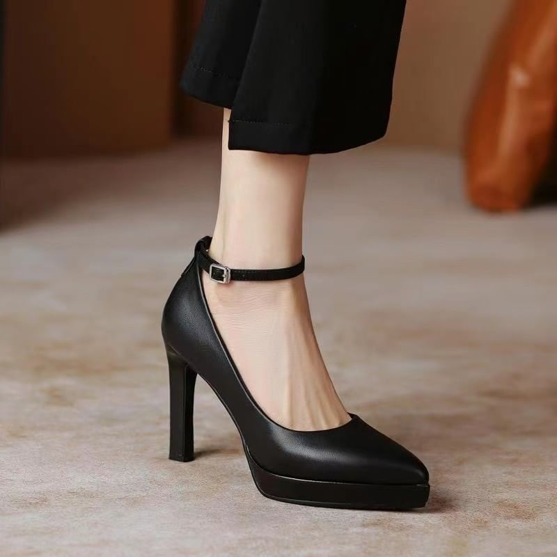 Platform Stiletto Pointy Heel Ankle Sandals Strap