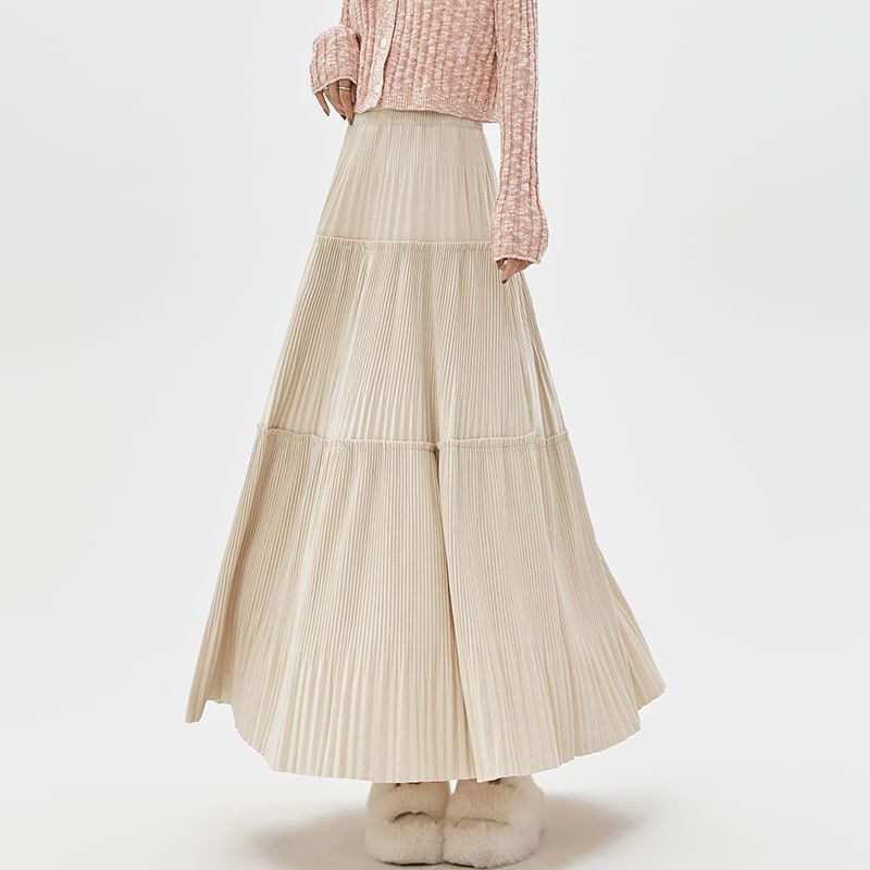 High Rise Skirt Midi A-Line Velvet