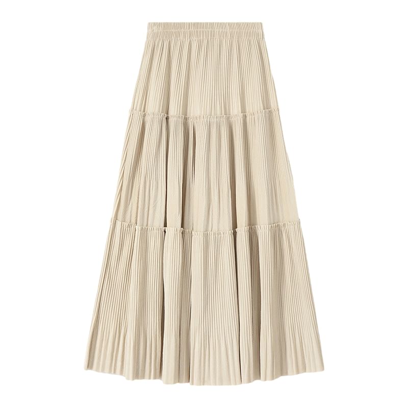 High Rise Skirt Midi A-Line Velvet