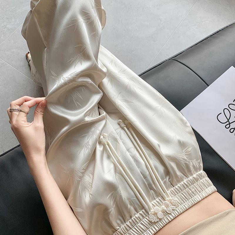 Jacquard (Various Waist Pants High Leg Bamboo Designs) Wide