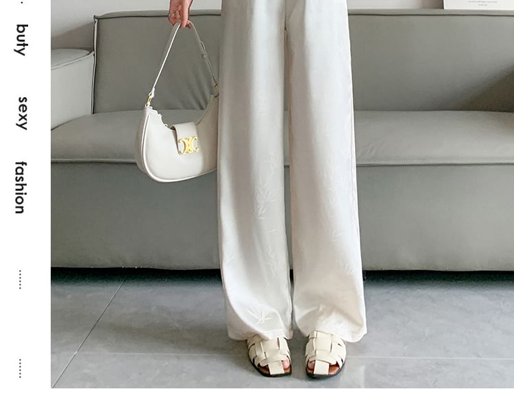 Jacquard (Various Waist Pants High Leg Bamboo Designs) Wide