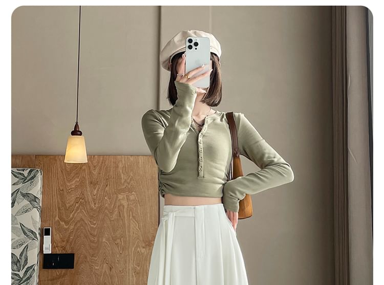 Designs) Leg Rise High Asymmetrical Wide Pants Plain (Various