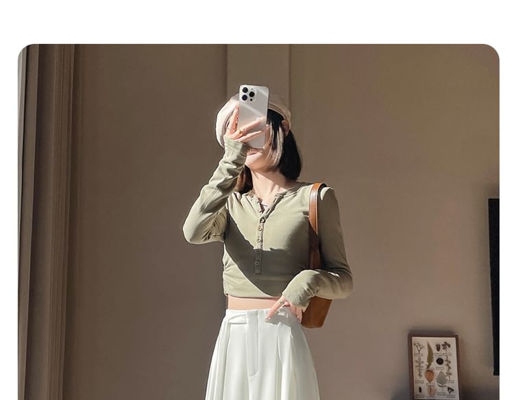 Designs) Leg Rise High Asymmetrical Wide Pants Plain (Various