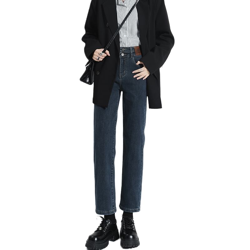 Designs) High Washed Waist Jeans Straight Leg (Various