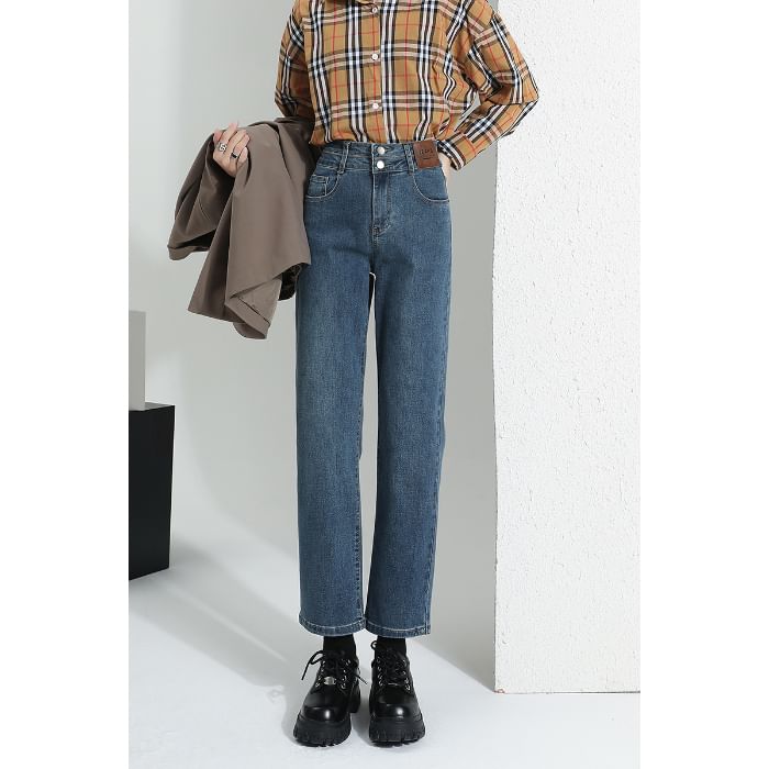 Designs) High Washed Waist Jeans Straight Leg (Various