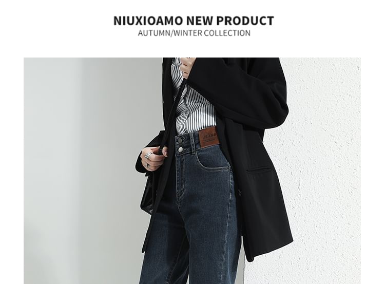 Designs) High Washed Waist Jeans Straight Leg (Various