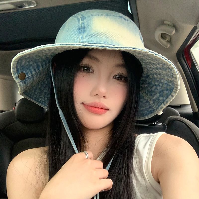 Washed Hat Denim Boonie