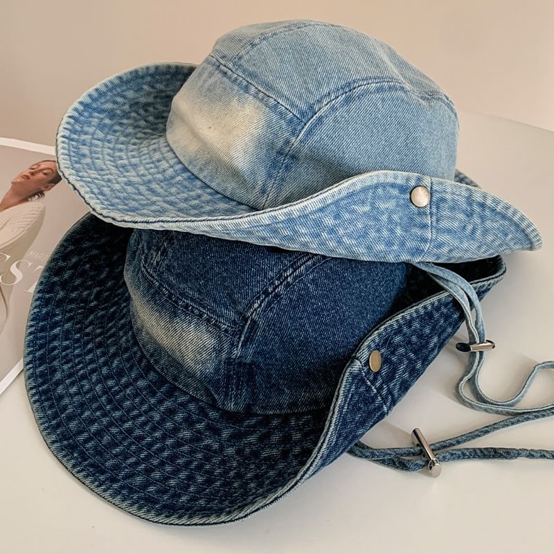 Washed Hat Denim Boonie