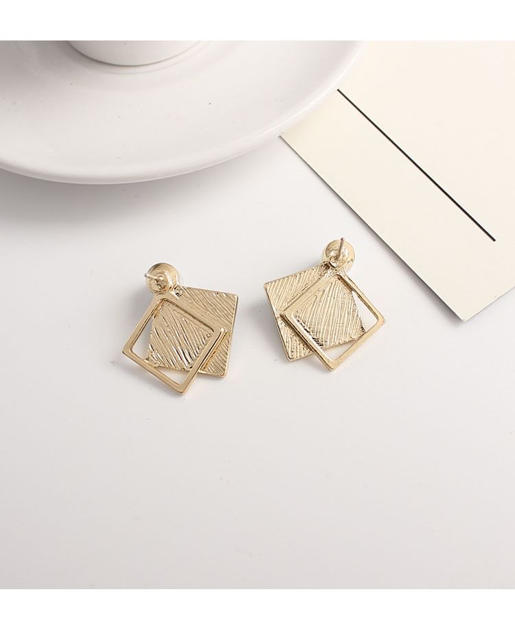 Earring Geometric Pearl / Stud On Clip Faux