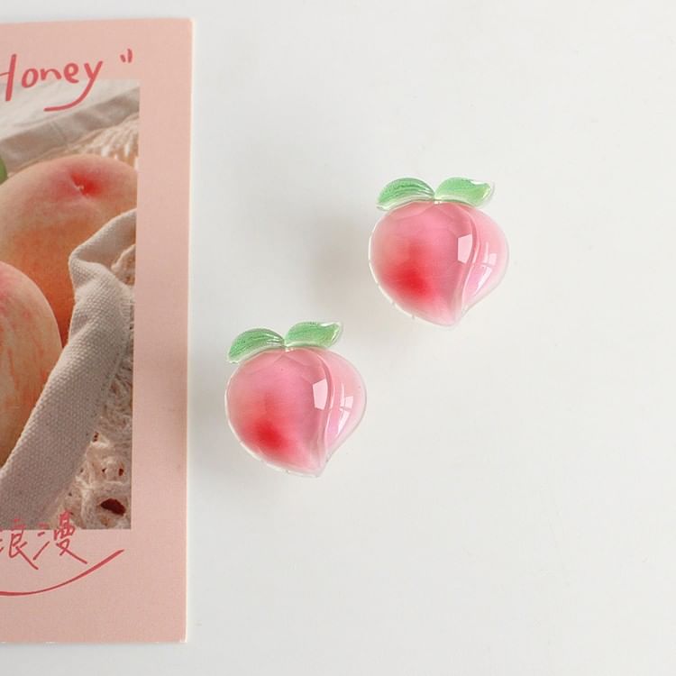 Stud On Clip Peach / Earring