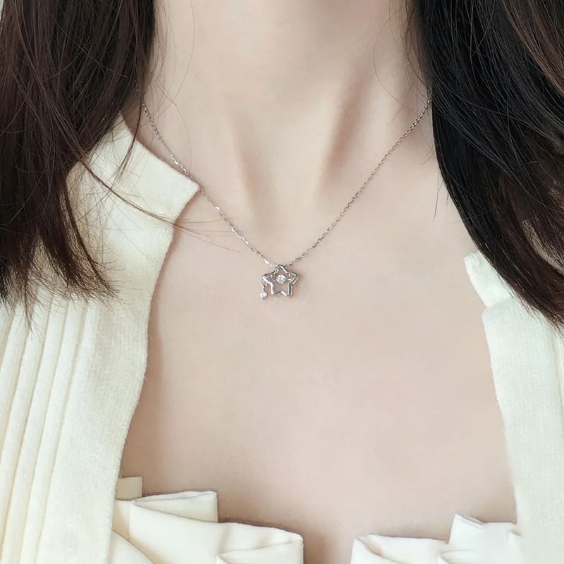 Necklace Pendant Star Pearl Faux Rhinestone /