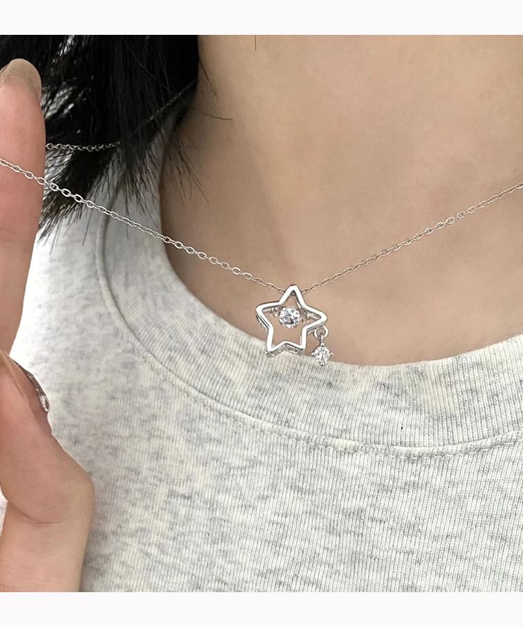 Necklace Pendant Star Pearl Faux Rhinestone /