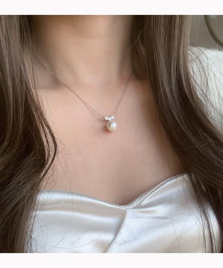 Necklace Pendant Star Pearl Faux Rhinestone /