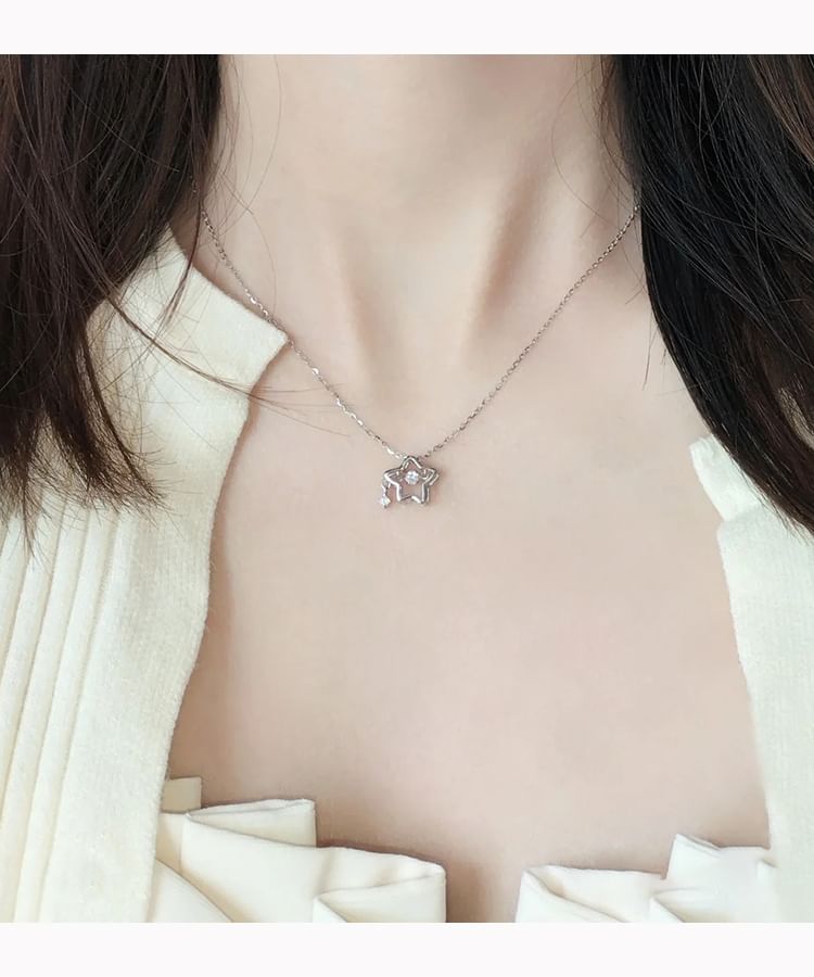 Necklace Pendant Star Pearl Faux Rhinestone /