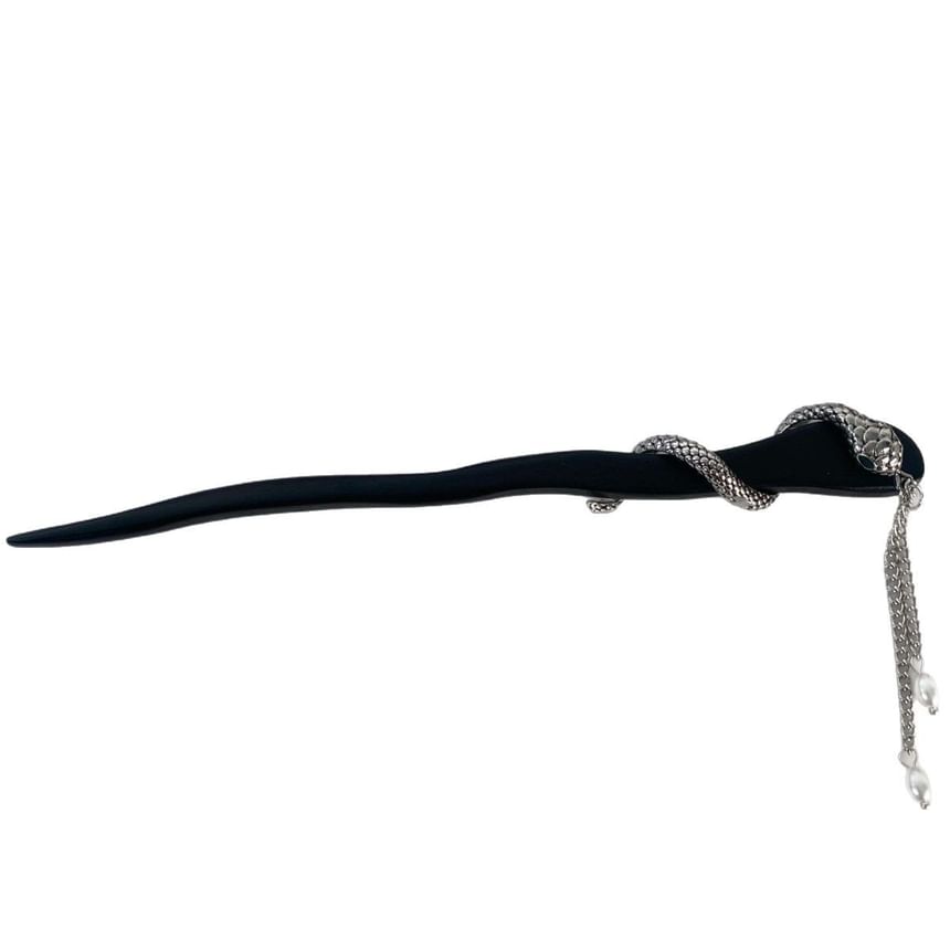 Stick Hair Faux Fringed Pearl Snake