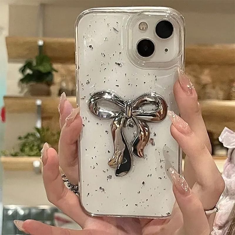 Phone Gold Bow Leaf Case