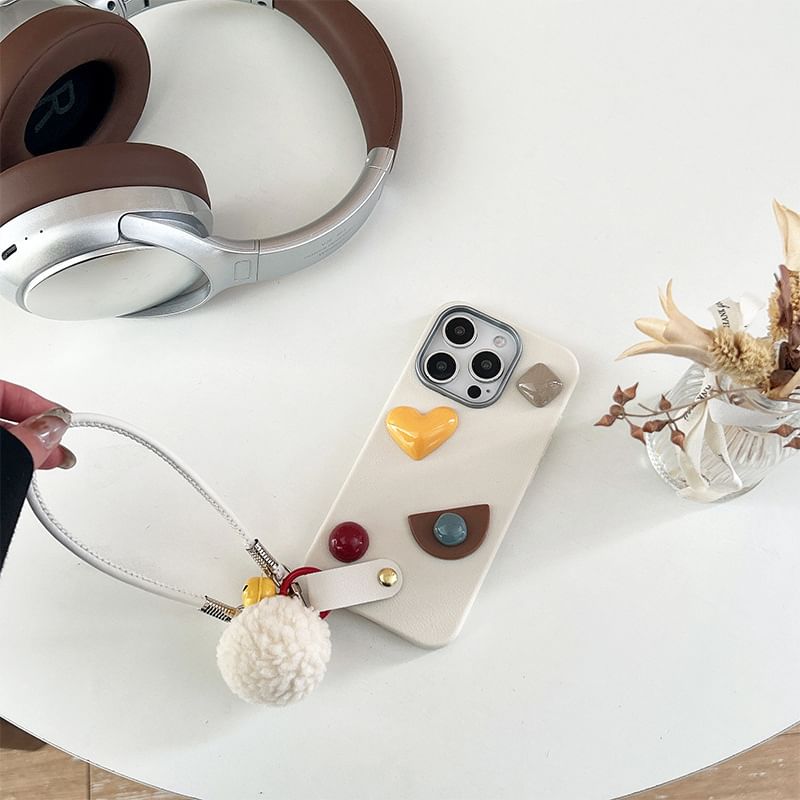 Phone Pom Geometric Strap with Case