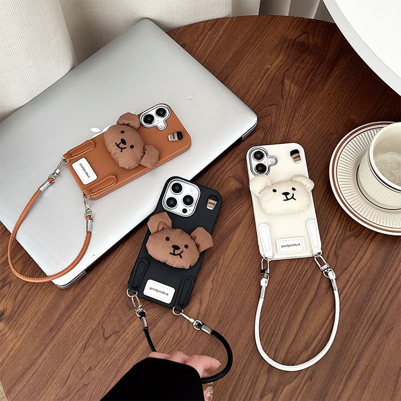 Case Strap Puffed Bear Phone with
