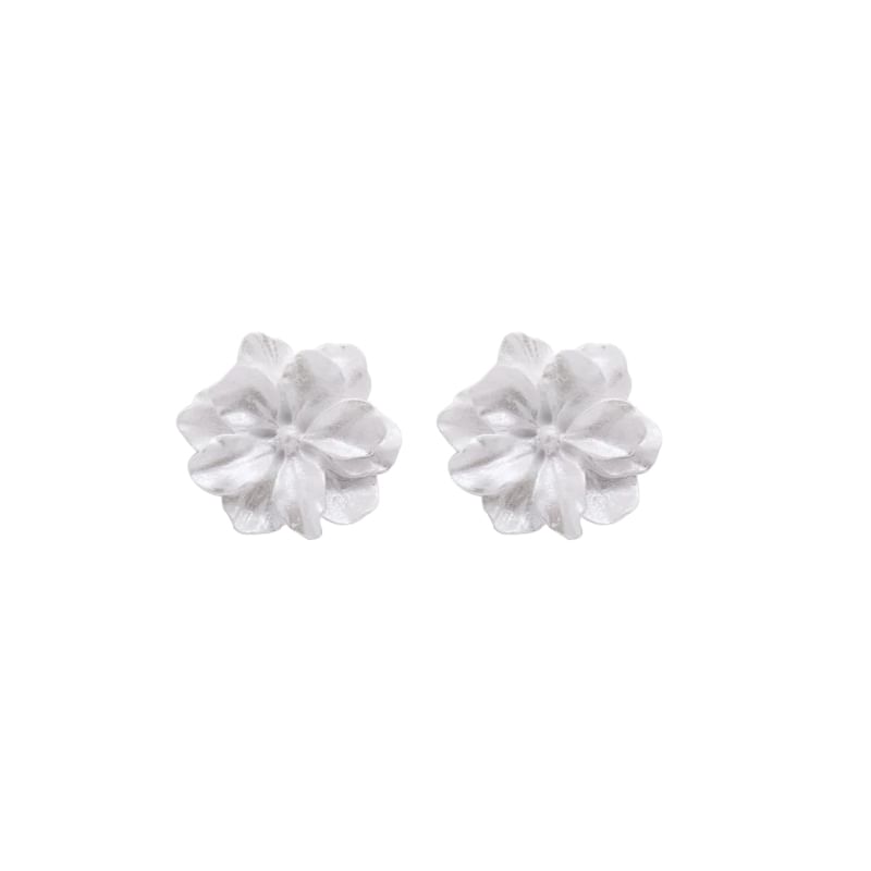 / Stud On Clip Earring Flower