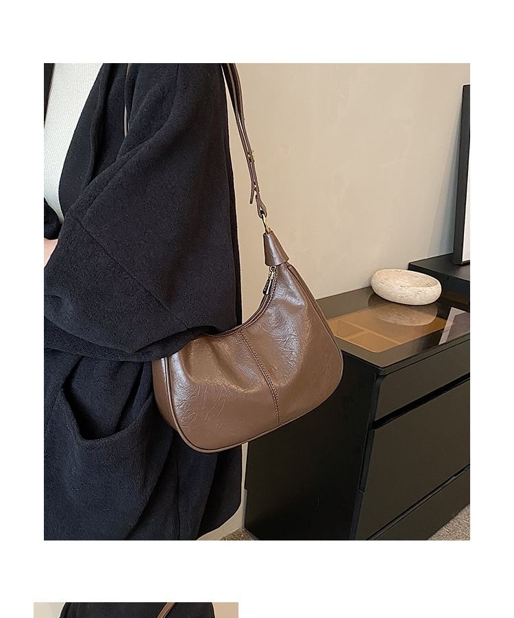 Plain Bag Faux Leather Crossbody