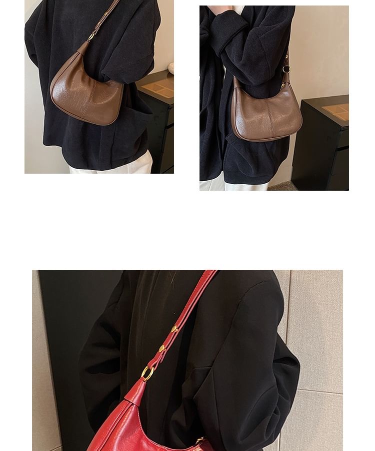 Plain Bag Faux Leather Crossbody