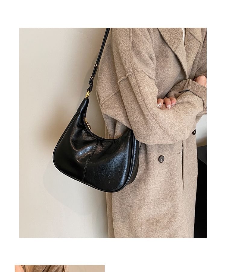Plain Bag Faux Leather Crossbody