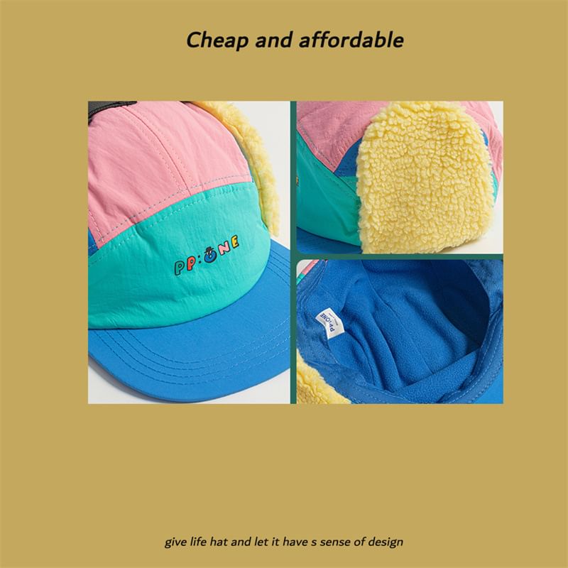 Color Cap Lettering Earflap Block