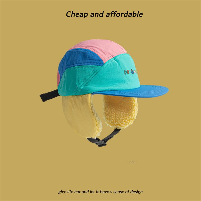 Color Cap Lettering Earflap Block